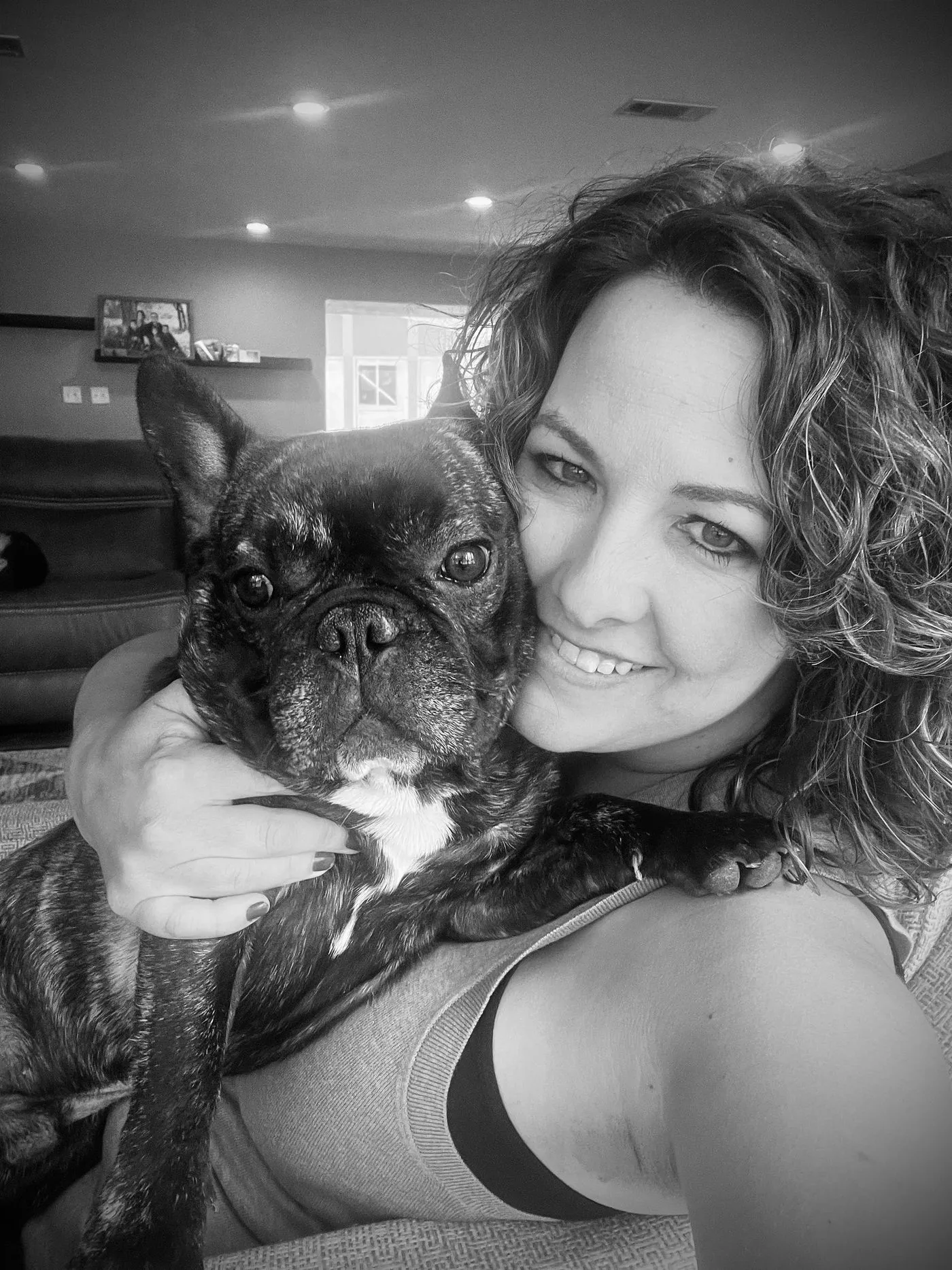 Raine with her dog